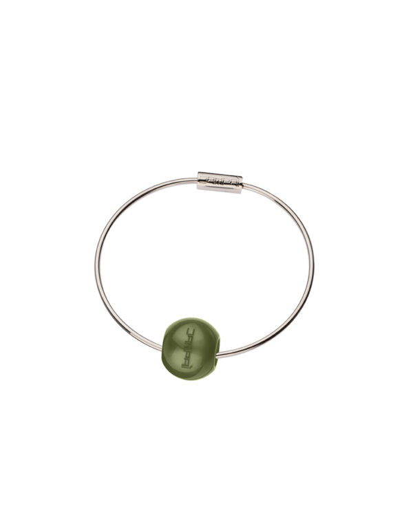 Bracciale FILO con sfera ambrata Verde Muschio