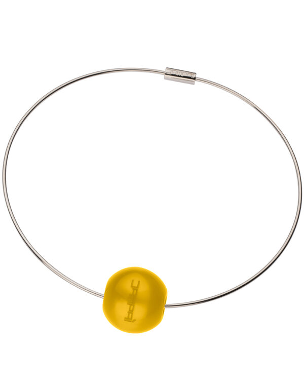 Collana Filo con sfere amabrata Giallo 124 C