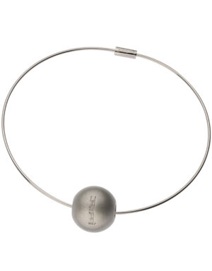 Collana Filo con sfere nickel satinato