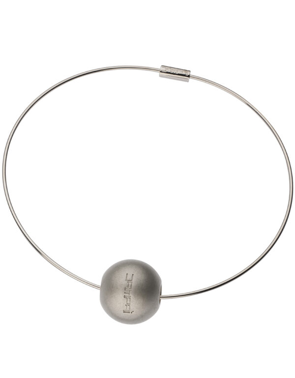 Collana Filo con sfere nickel satinato