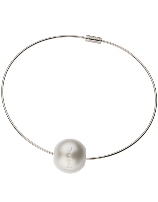 Collana Filo con sfere Perla Bianca